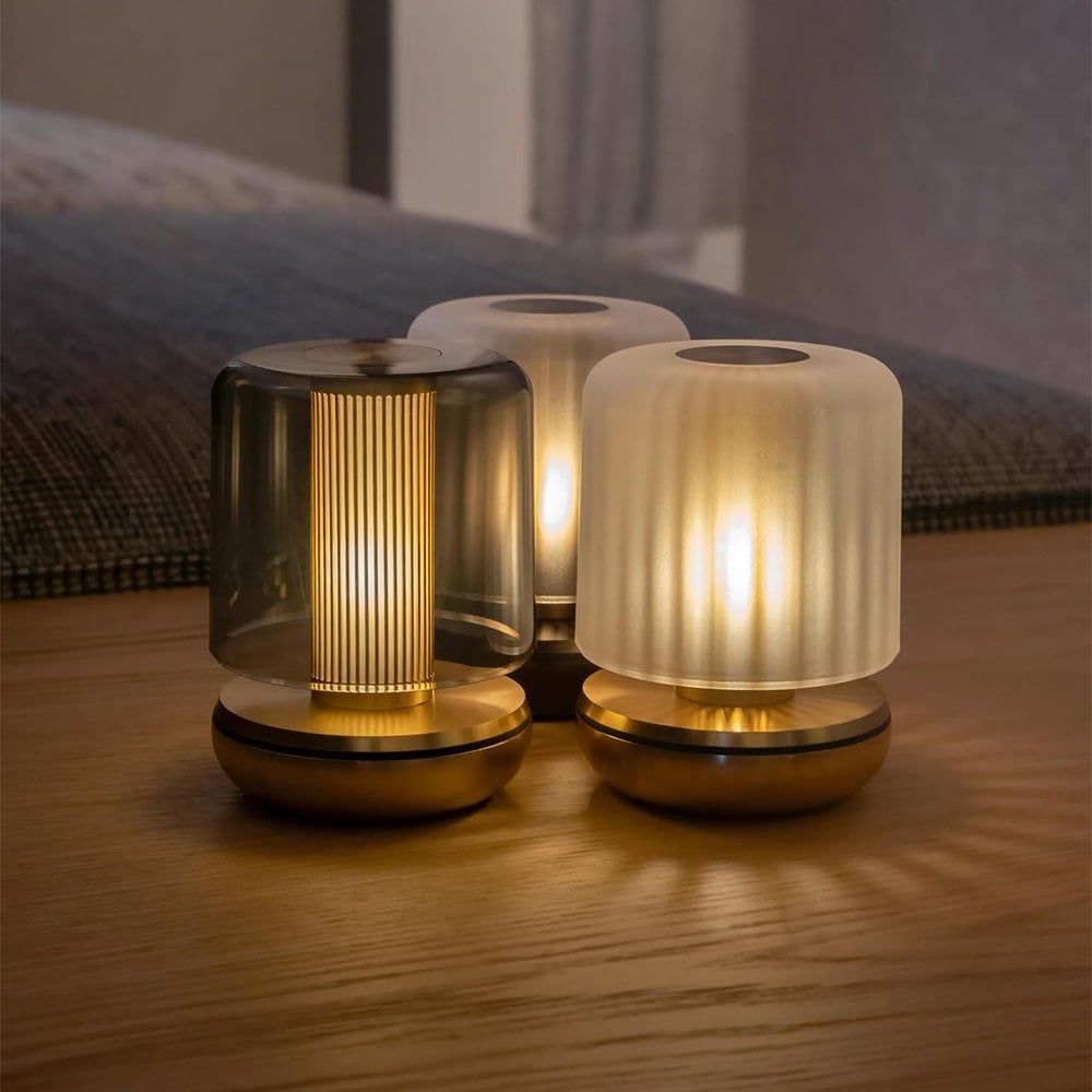 Humble Firefly Table Lamp - Gold & Frosted Glass