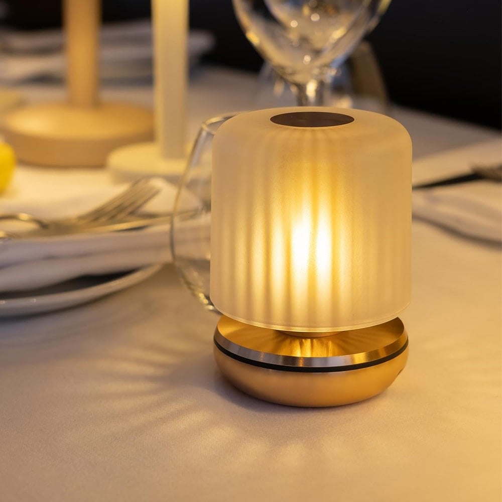 Humble Firefly Table Lamp - Gold & Frosted Glass