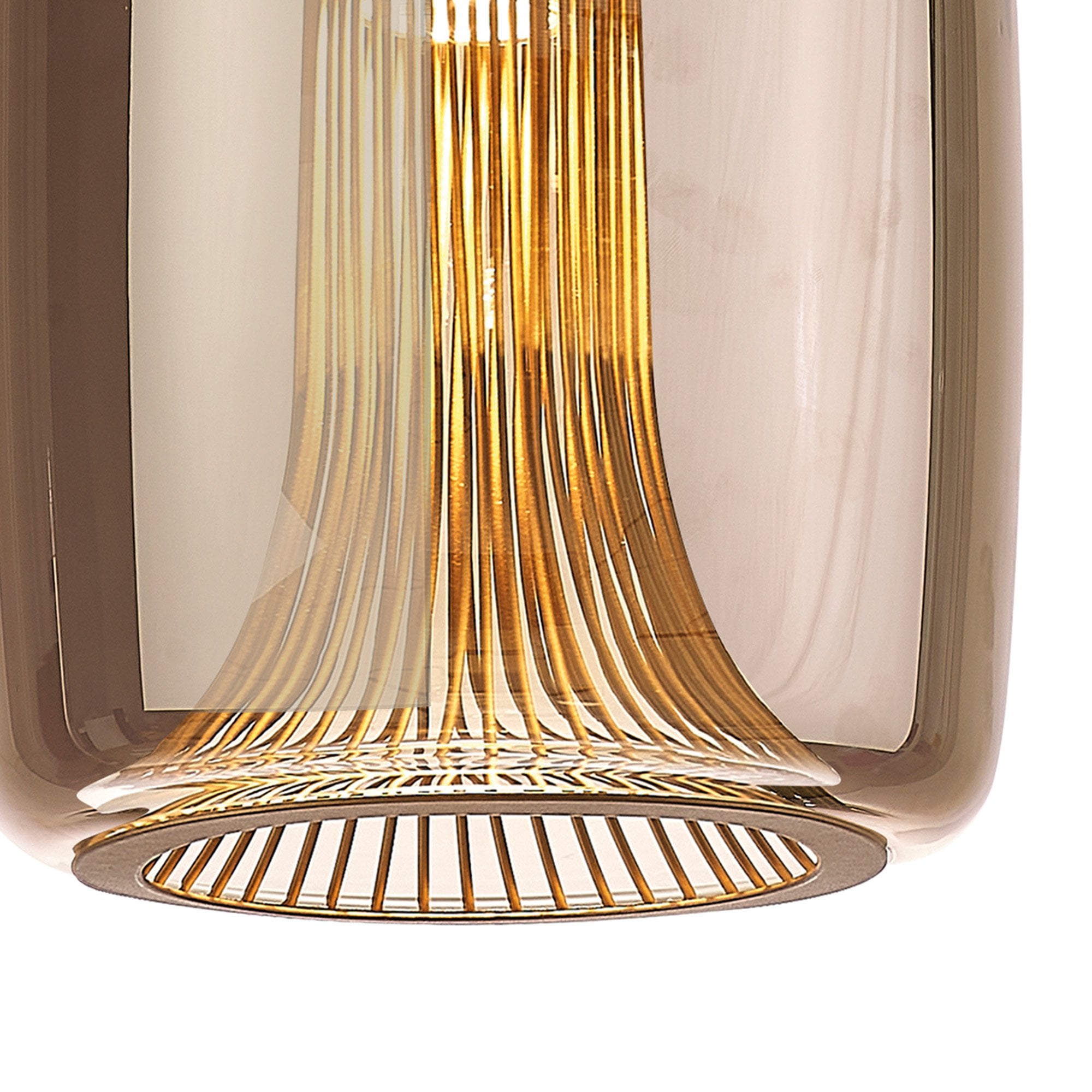 Mantra Kriss 1 Light Cylinder Pendant - Bronze