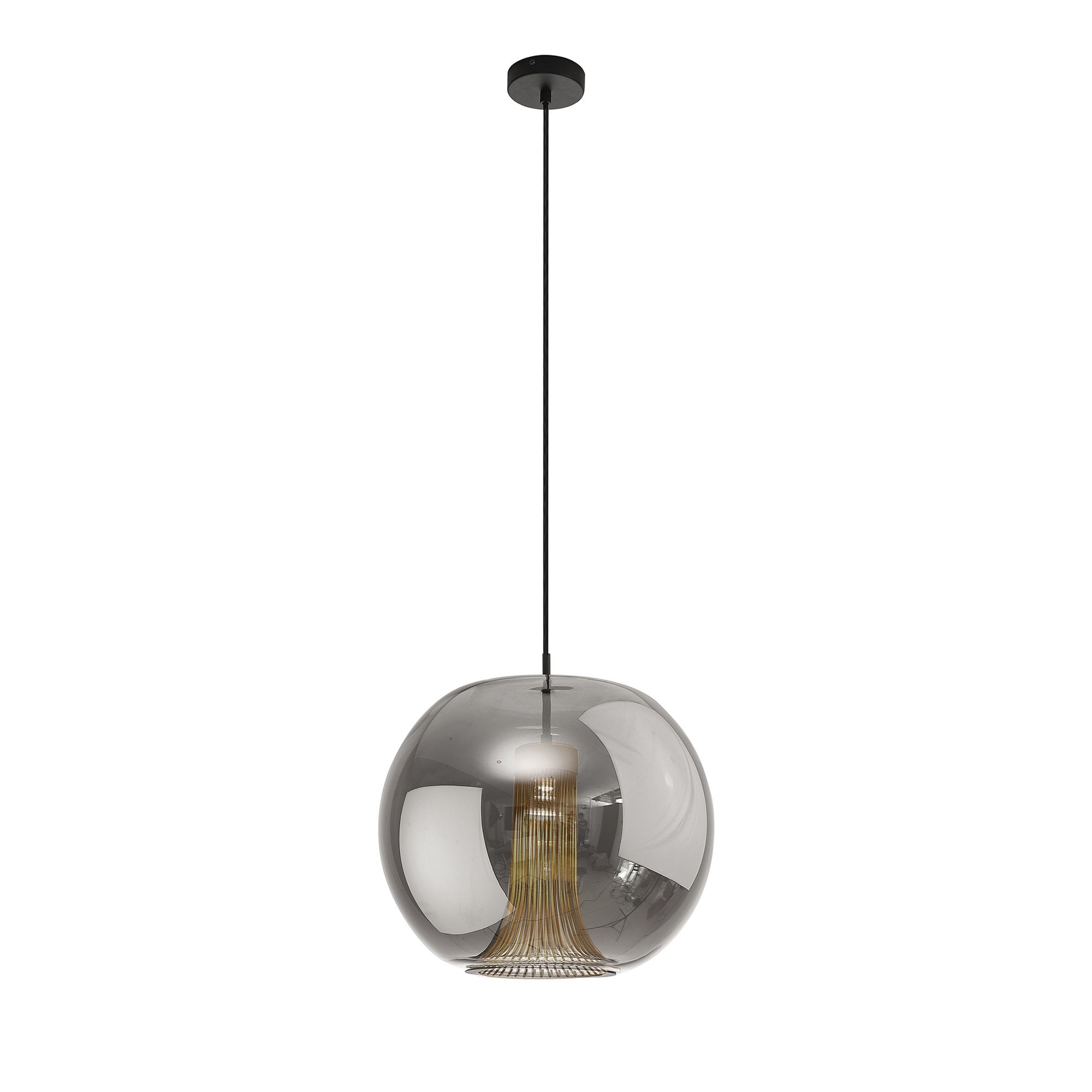 Mantra Kriss 1 Light Squircle Pendant - Black