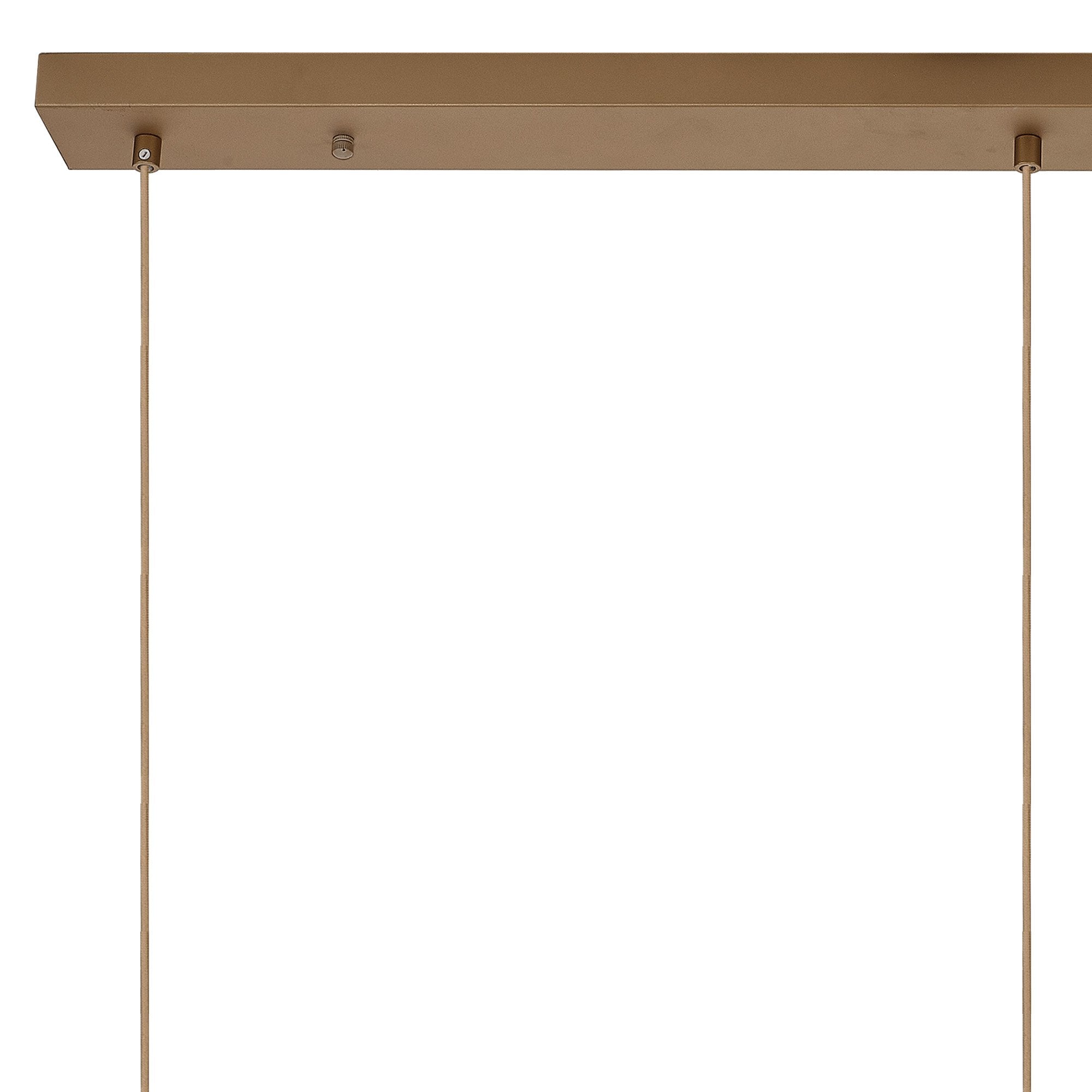 Mantra Nora 3 Light Adjustable Linear Pendant - Gold, White & Clear Glass With Frosted Inner