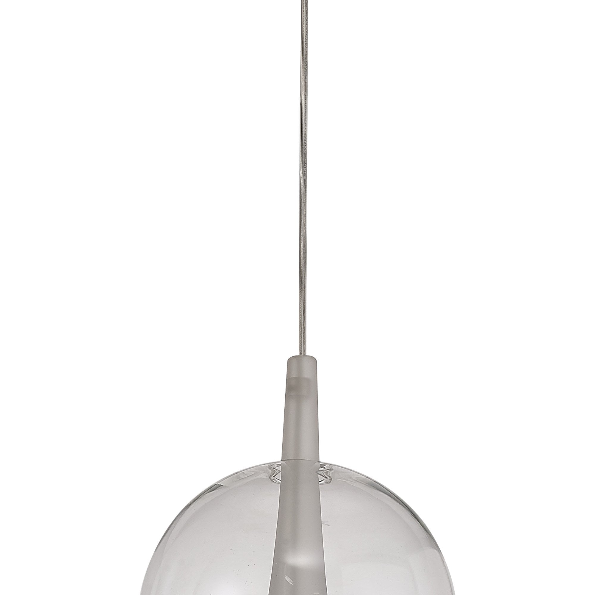 Mantra Elsa 1 Light Pendant - Champagne Glass Shade - Clear Glass With Frosted Inner Cone