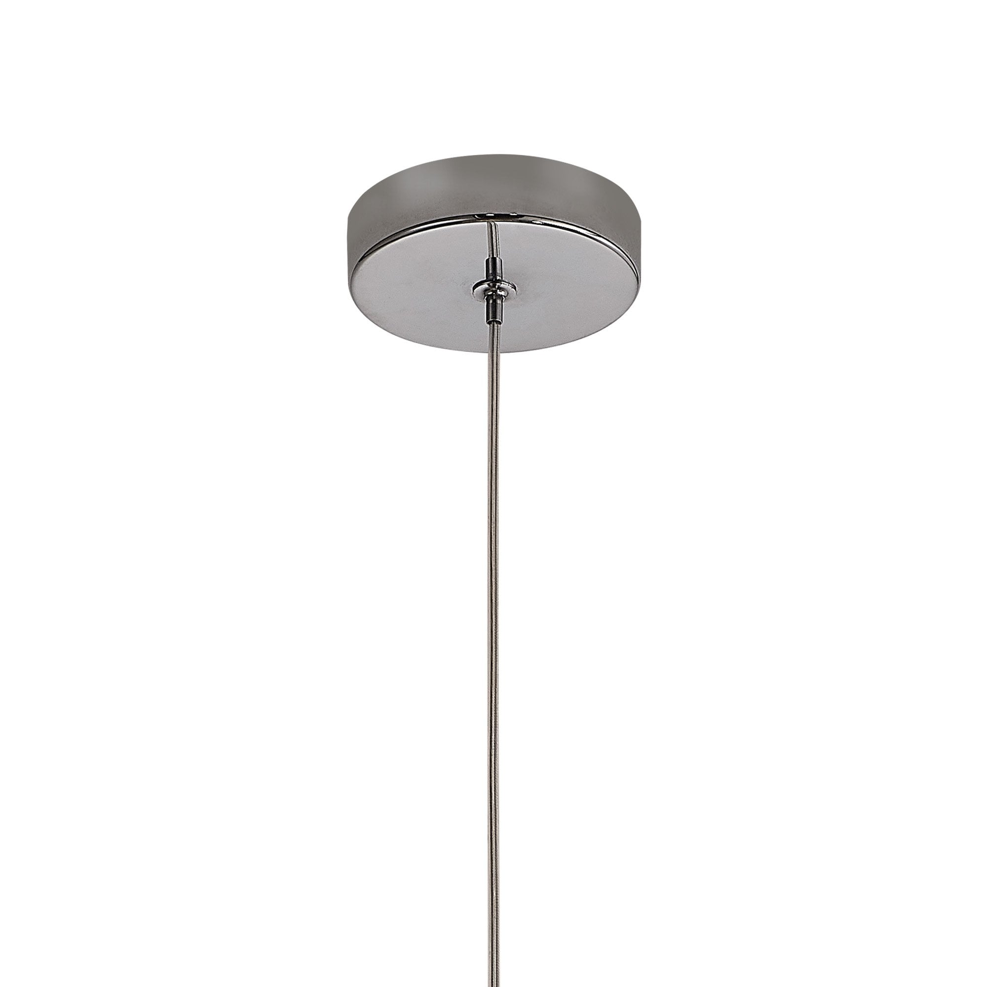 Mantra Elsa 1 Light Pendant - Inverted Bell Shade - Chrome Glass With Frosted Inner Cone