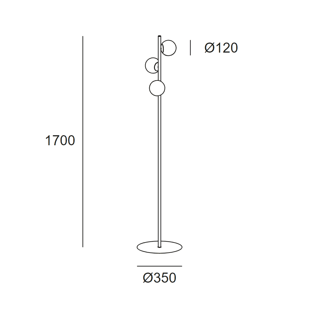 LedsC4 Perlina Floor Lamp - Black