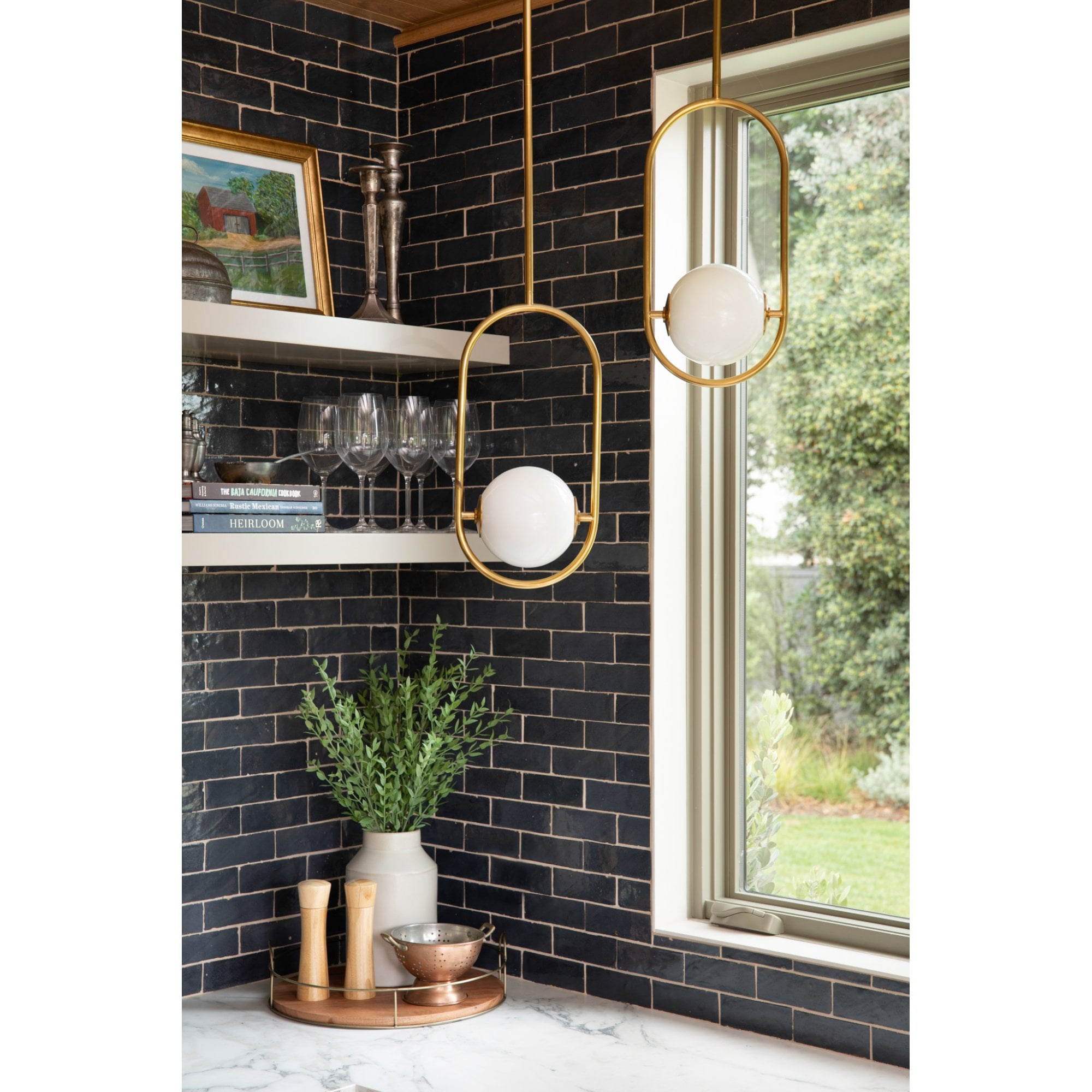 Corbett Everley Medium 1 Light Pendant - Vintage Brass
