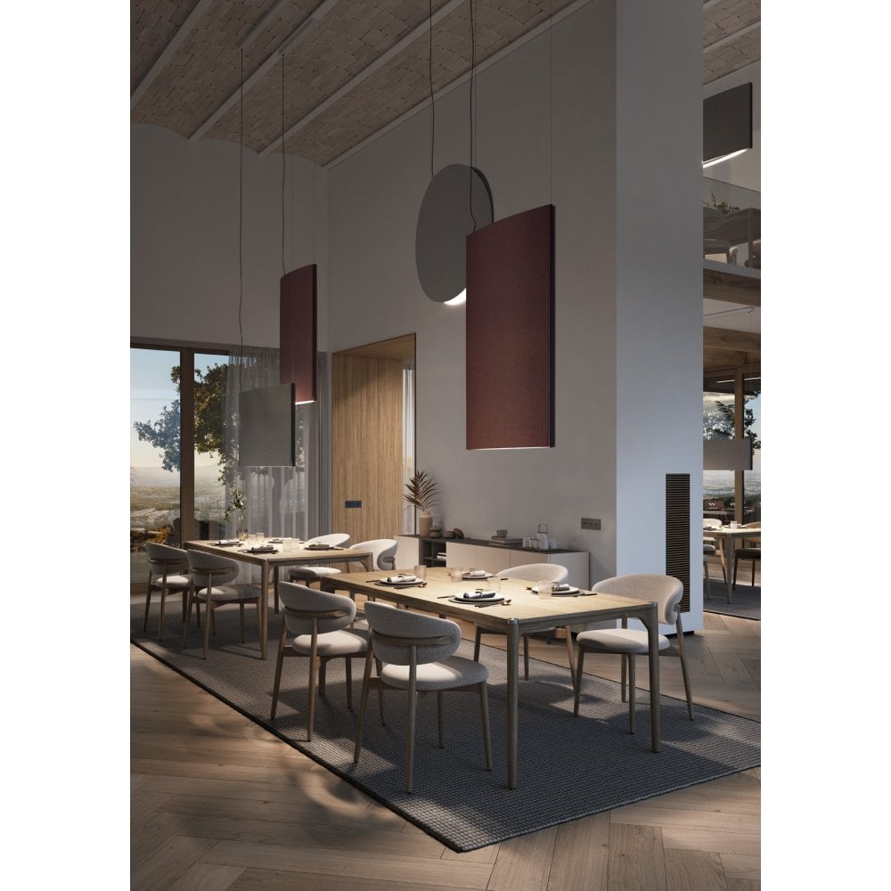 Bover Noren S/85 Small Round Acoustic Pendant - Light Grey