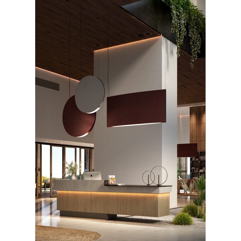 Bover Noren S/151.2 Wide 151cm Linear Acoustic Pendant - Terracotta