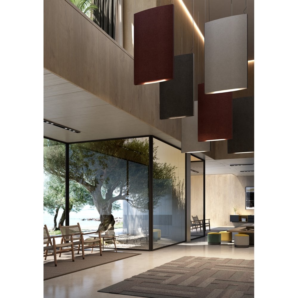 Bover Noren S/72 Rectangular Acoustic Pendant - Terracotta