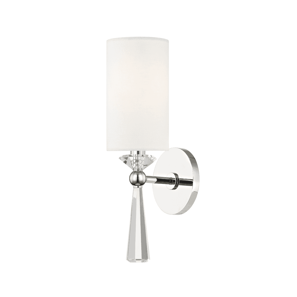 Hudson Valley Birch 1 Light Wall Sconce Light - Polished Nickel