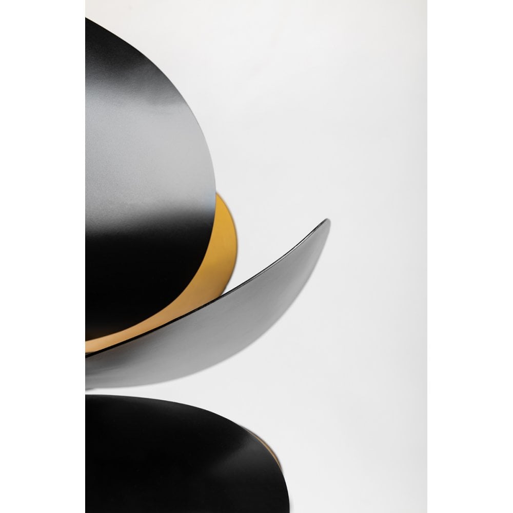 Corbett Ginger Small 1 Light Pendant - Gold Leaf & Black