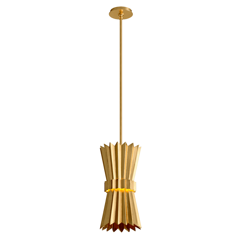 Corbett Moxy 1 Light Pendant - Gold Leaf