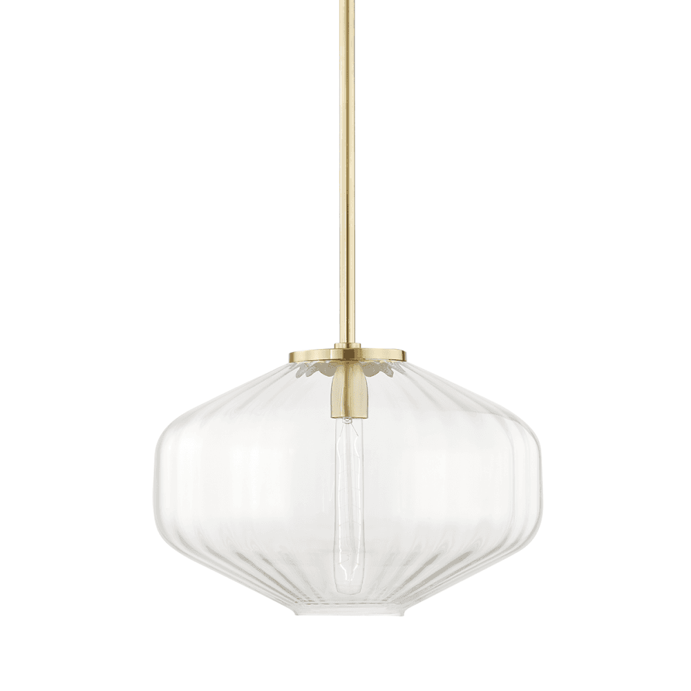 Hudson Valley Bennett 1 Light Pendant - Aged Brass