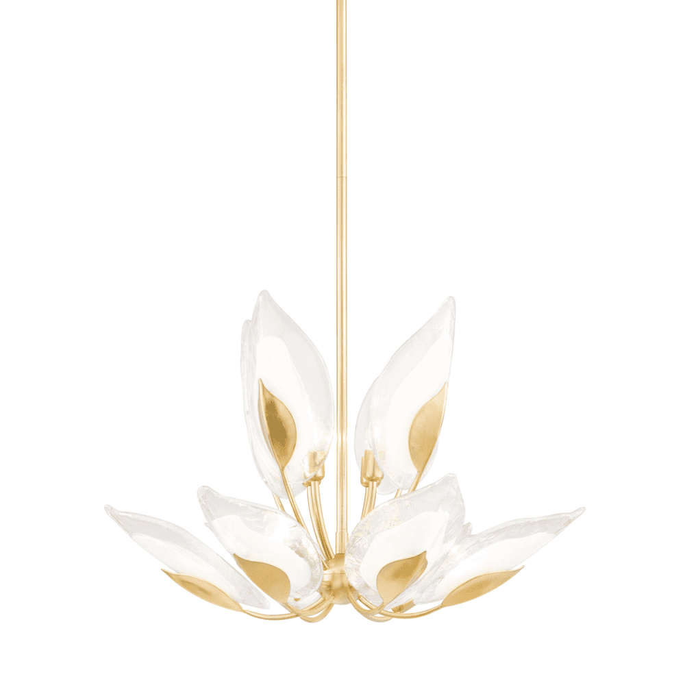 Hudson Valley Blossom 10 Light Chandelier - Gold Leaf