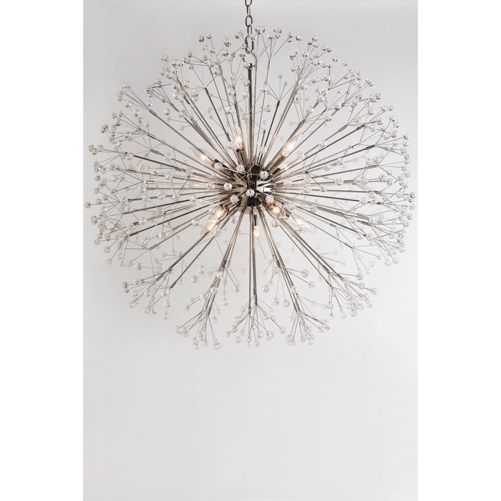 Hudson Valley Dunkirk 10 Light Chandelier - Polished Nickel