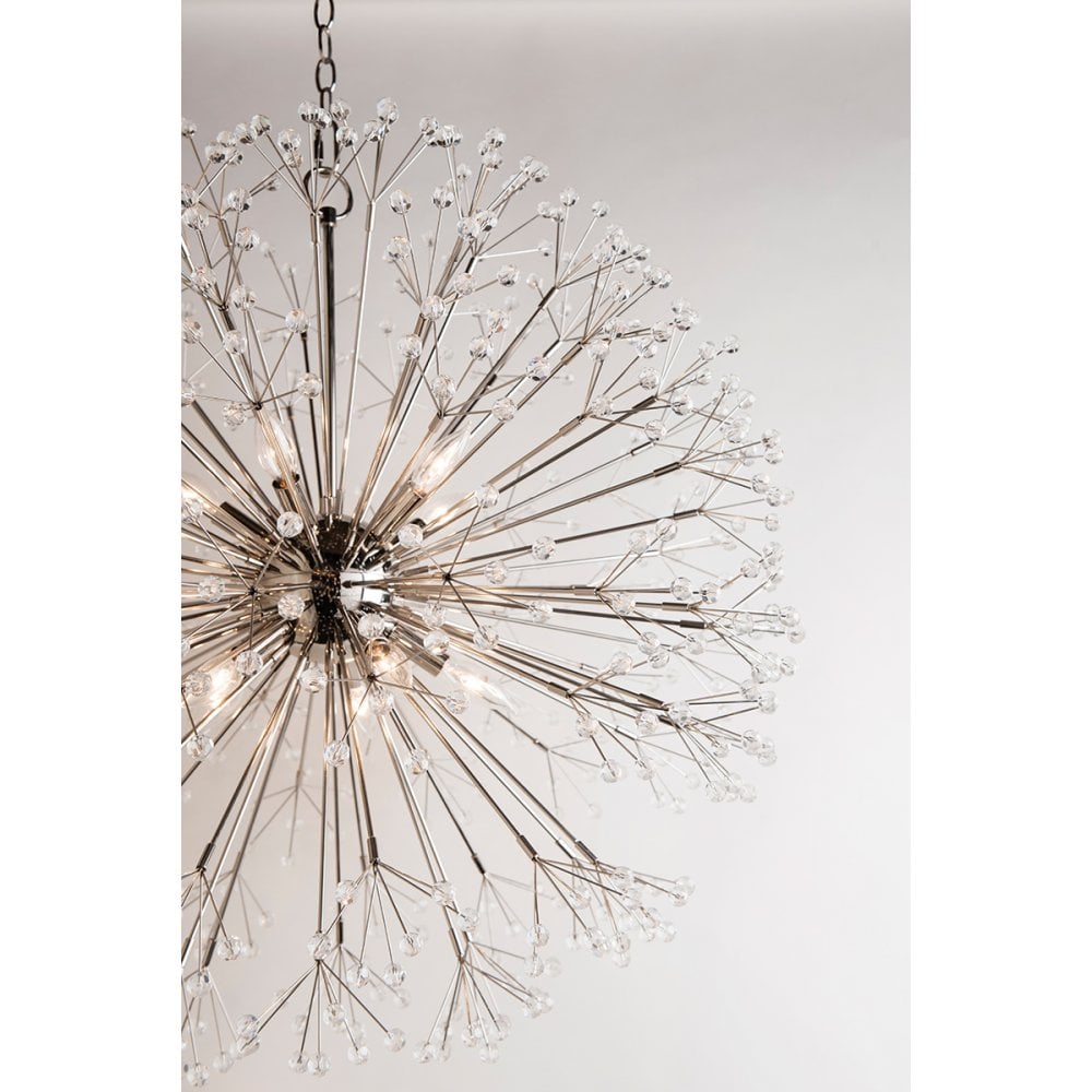 Hudson Valley Dunkirk 10 Light Chandelier - Polished Nickel