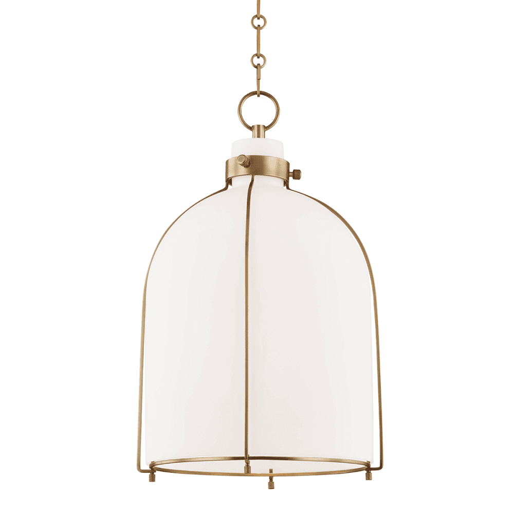 Hudson Valley Eldridge 1 Light B Pendant - Aged Brass