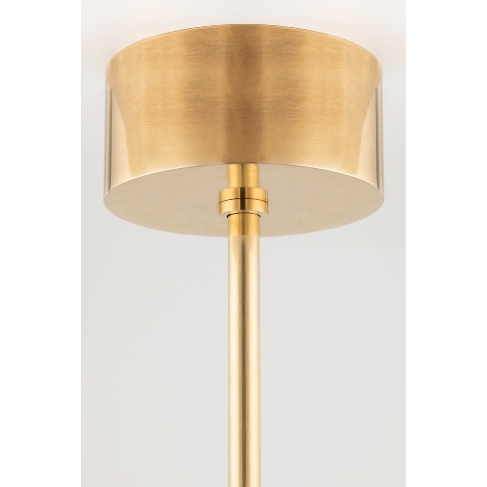 Hudson Valley Saturn 6 Light LED Chandelier - Aged Brass