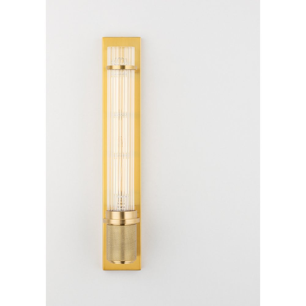 Hudson Valley Shaw 1 Light Wall Sconce Light - Aged Brass
