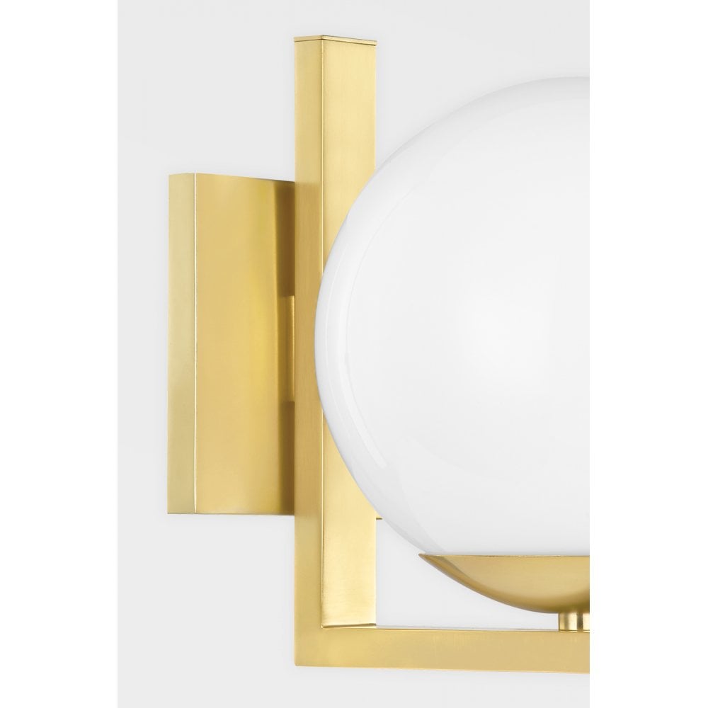 Hudson Valley Tanner 1 Light Wall Sconce Light - Aged Brass