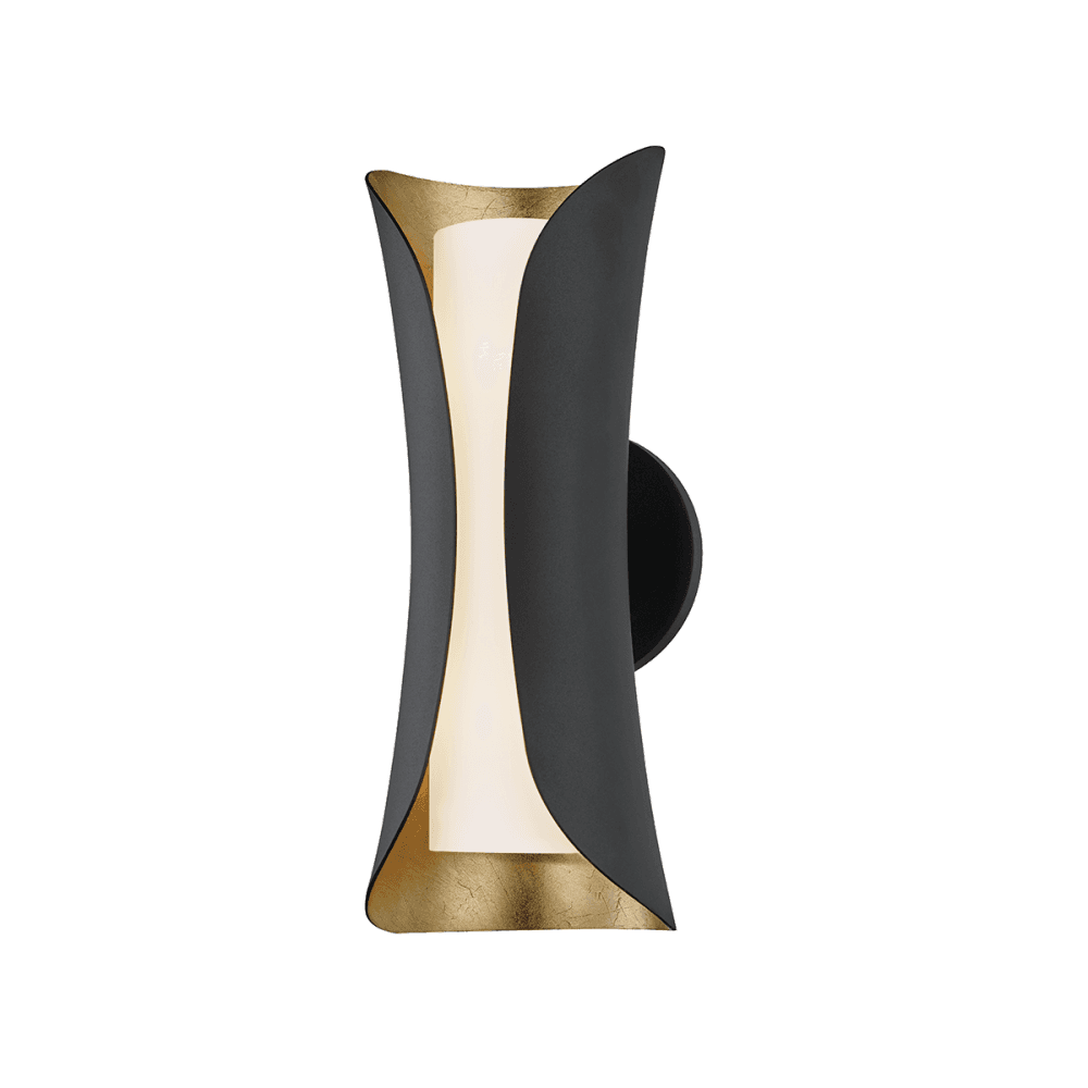 Mitzi Josie 2 Light Wall Sconce Light - Black & Gold Leaf