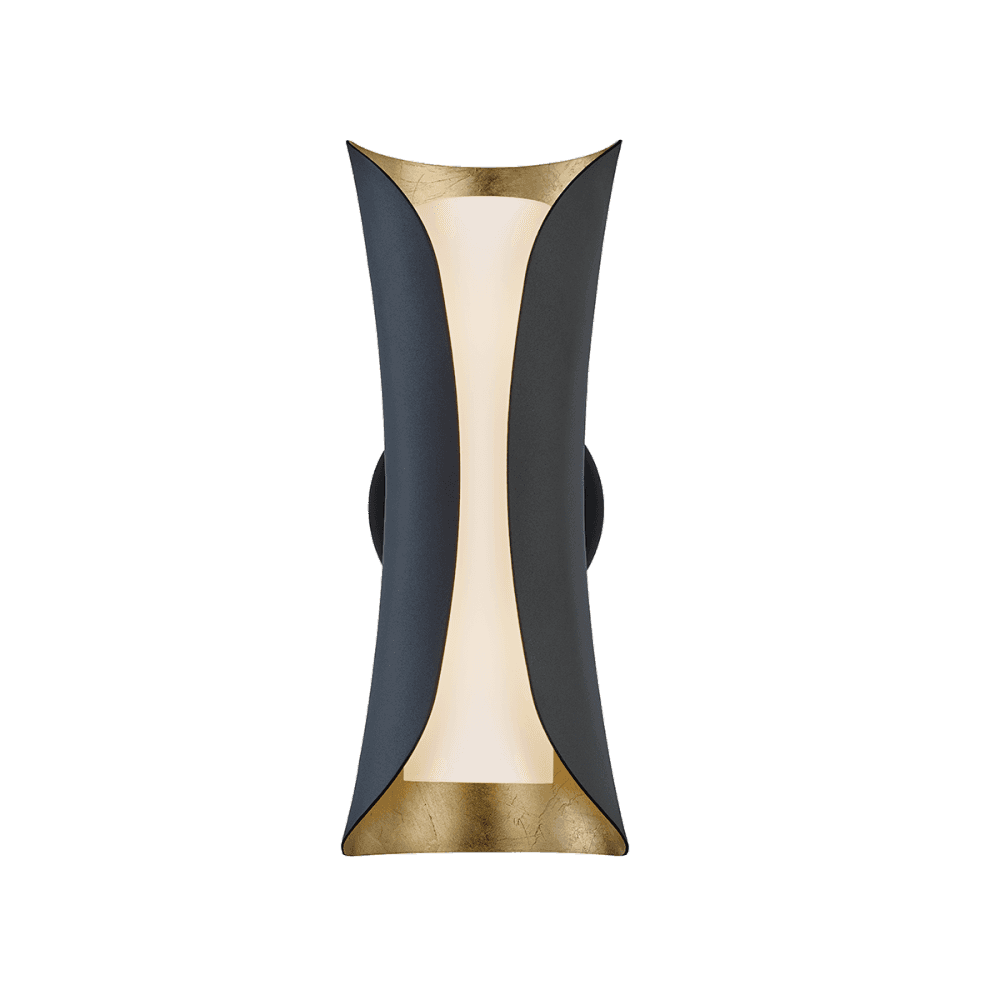 Mitzi Josie 2 Light Wall Sconce Light - Black & Gold Leaf