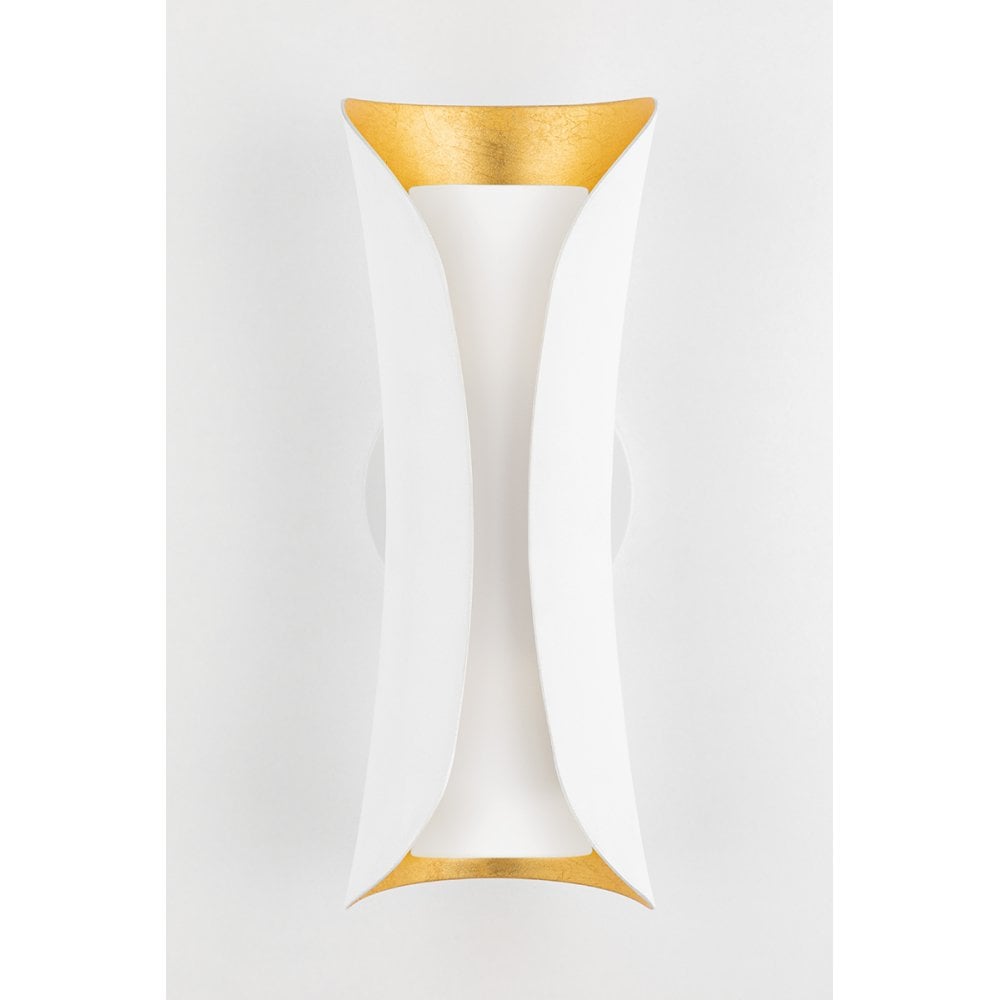 Mitzi Josie 2 Light Wall Sconce Light - White & Gold Leaf