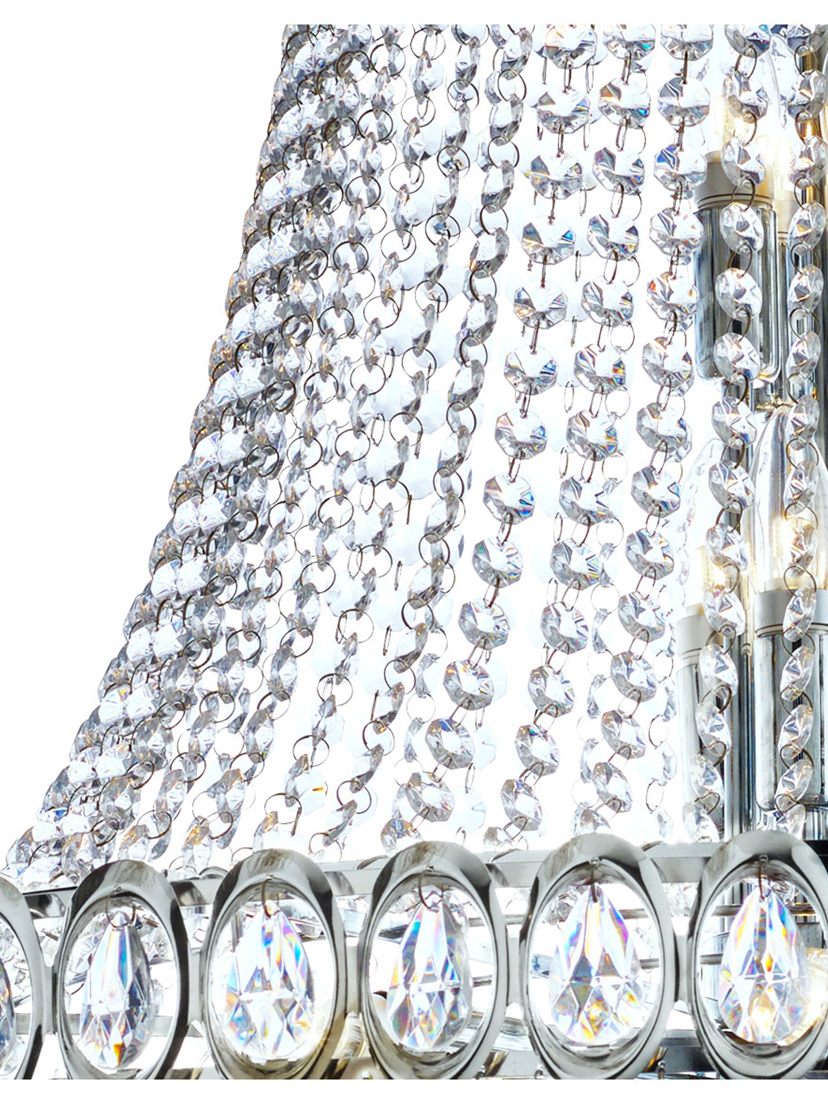 Searchlight Leadenhall 28 Light Chandelier - Chrome & Crystal