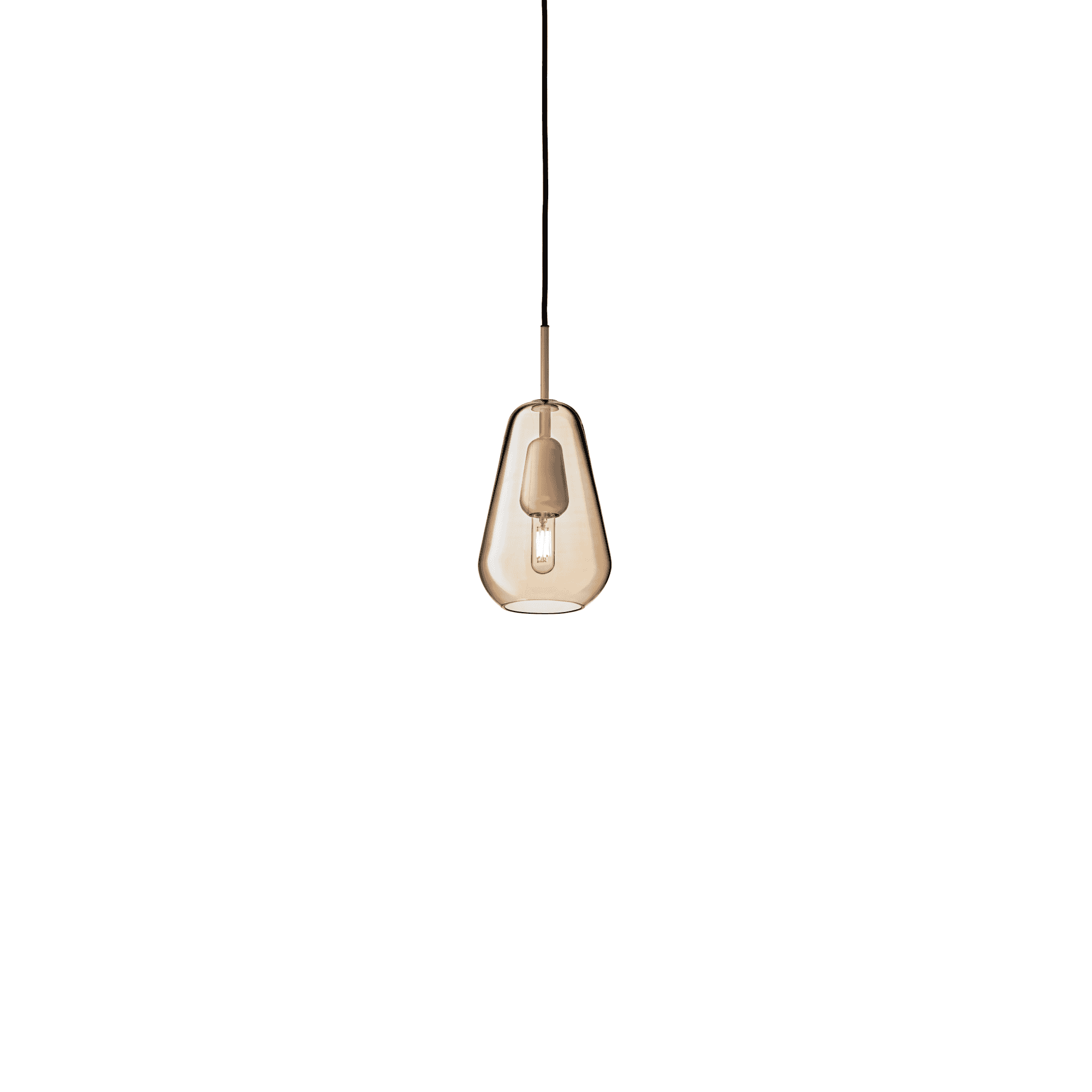 Nuura Anoli Small 1 Light Pendant - Nordic Gold & Gold Glass