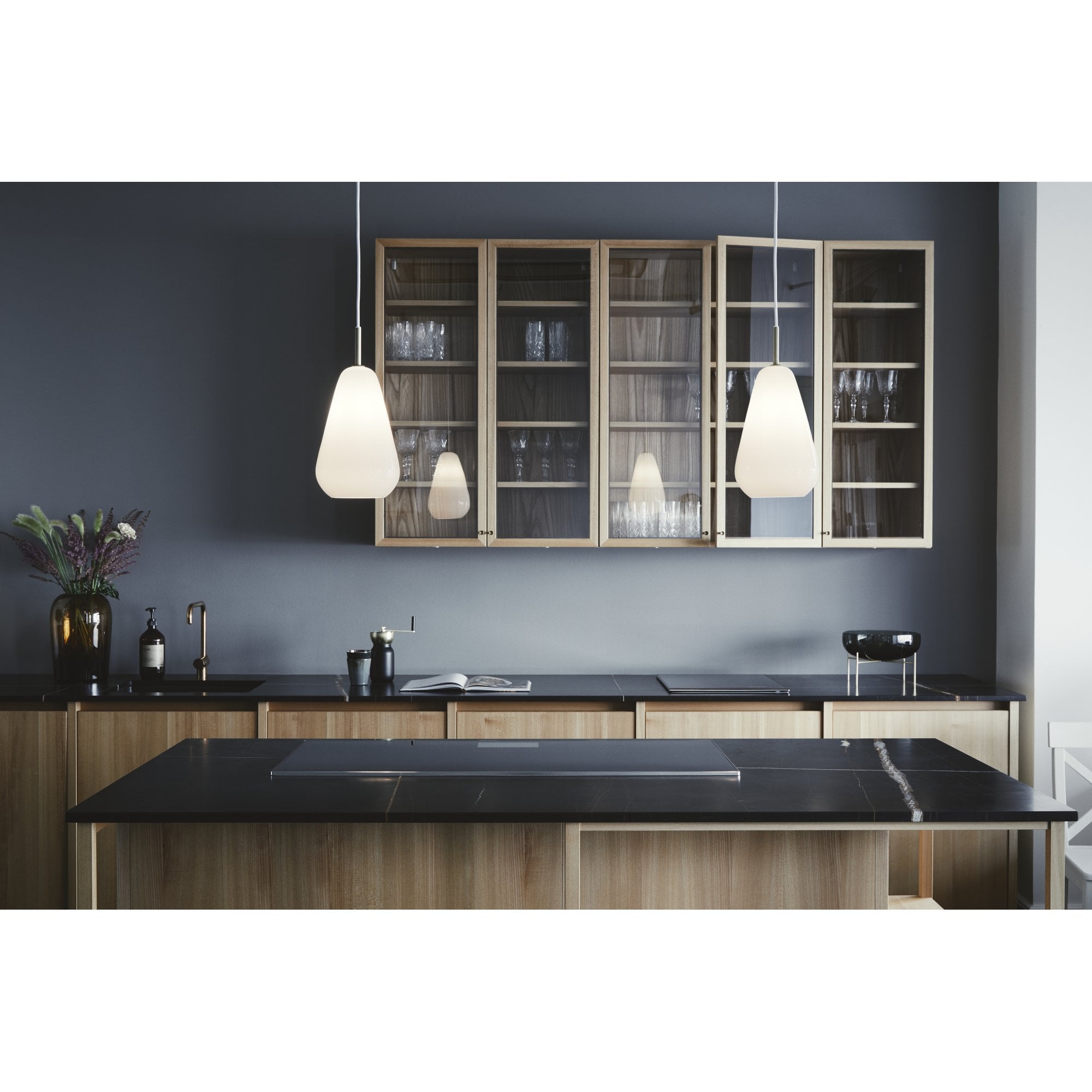 Nuura Anoli Medium 1 Light Pendant - Nordic Gold & Opal Glass