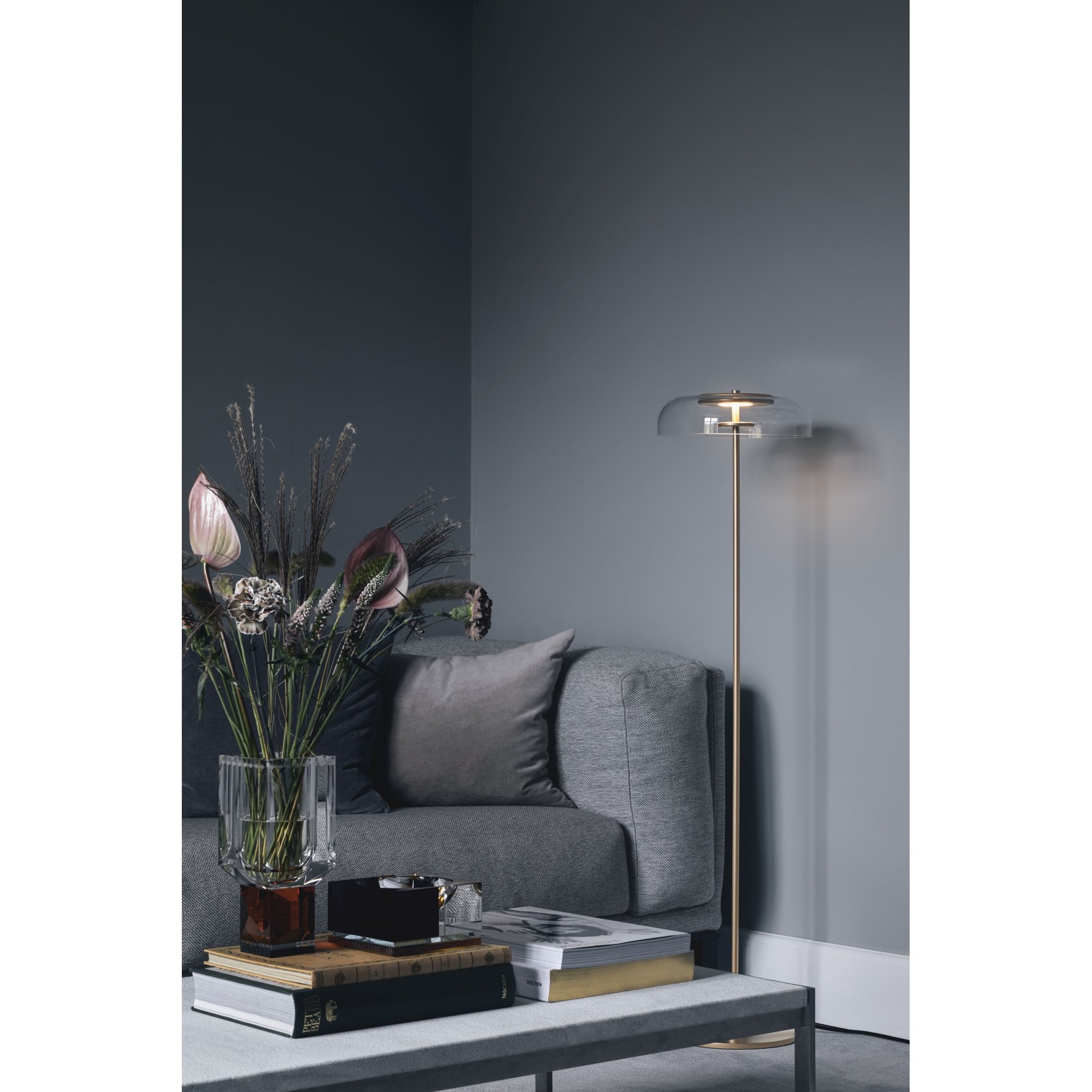 Nuura Blossi Floor Lamp - Nordic Gold & Clear Glass