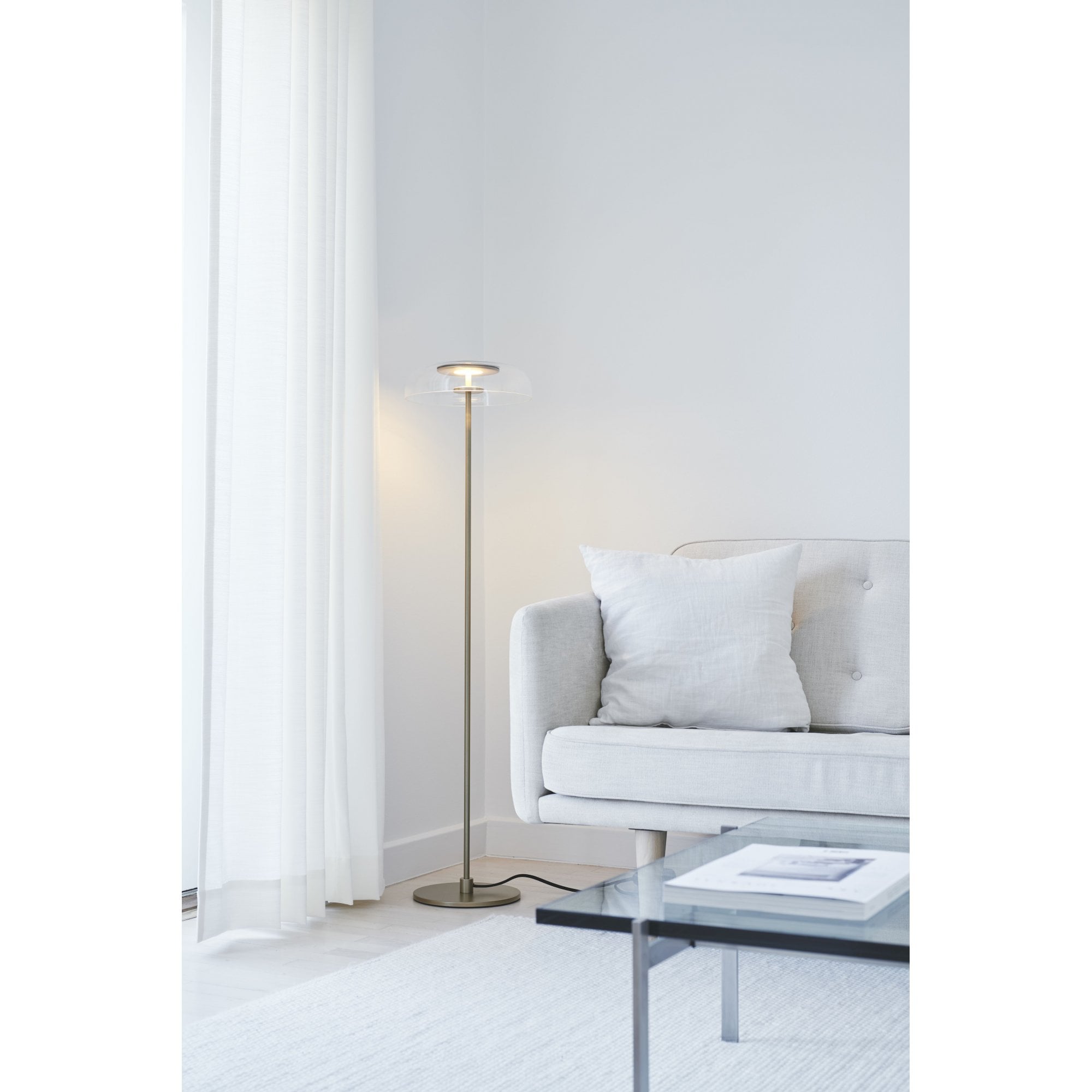 Nuura Blossi Floor Lamp - Nordic Gold & Clear Glass