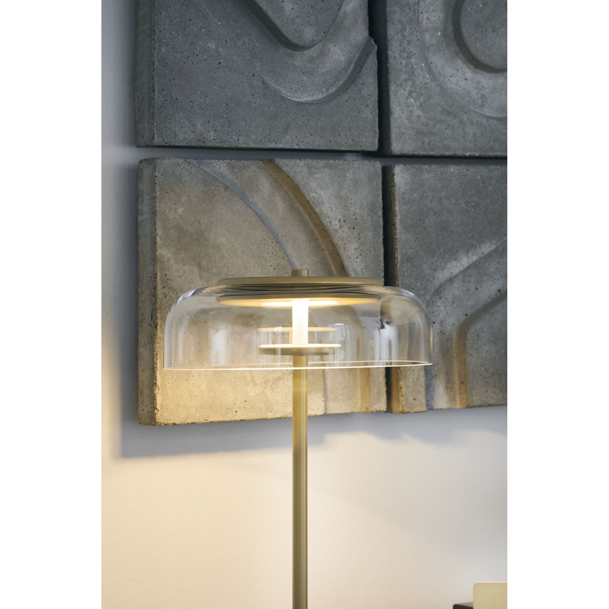 Nuura Blossi Table Lamp - Nordic Gold & Clear Glass