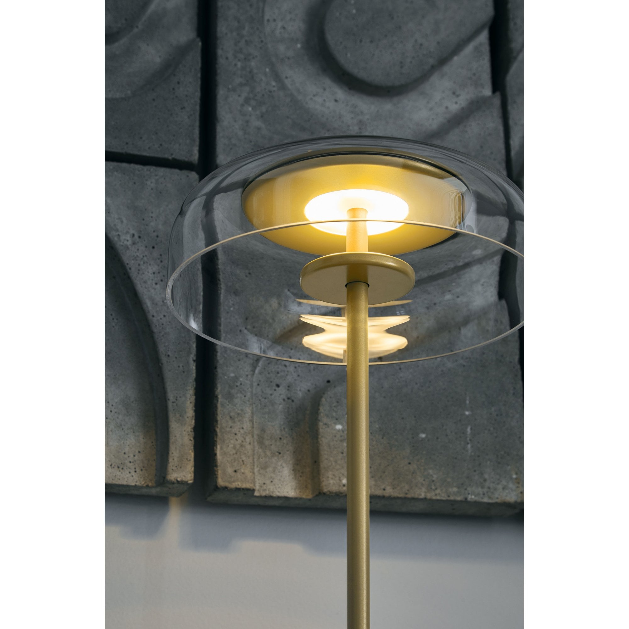 Nuura Blossi Table Lamp - Nordic Gold & Clear Glass