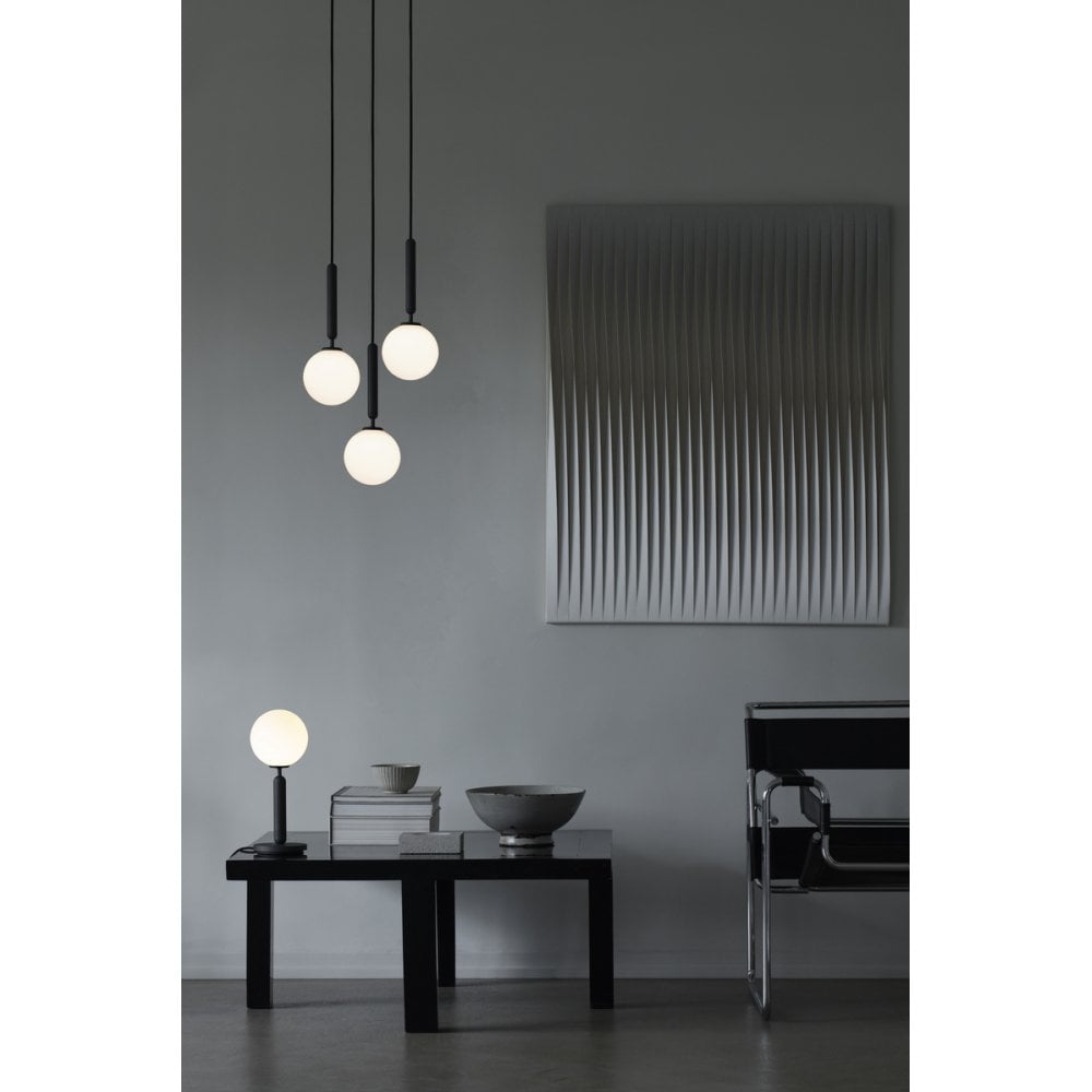Nuura Miira 3 Light Chandelier - Rock Grey & Opal Glass
