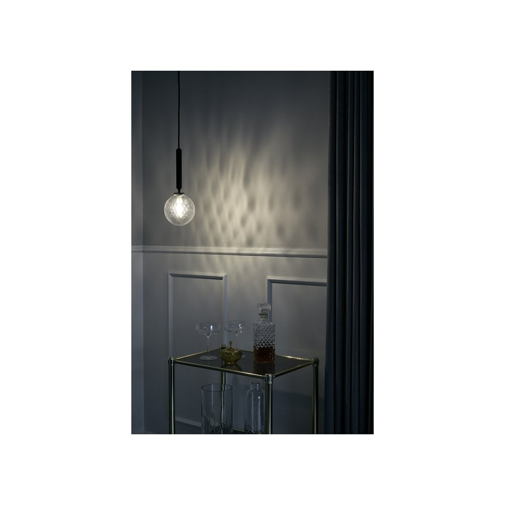 Nuura Miira 1 Light Pendant - Rock Grey & Optic Clear Glass