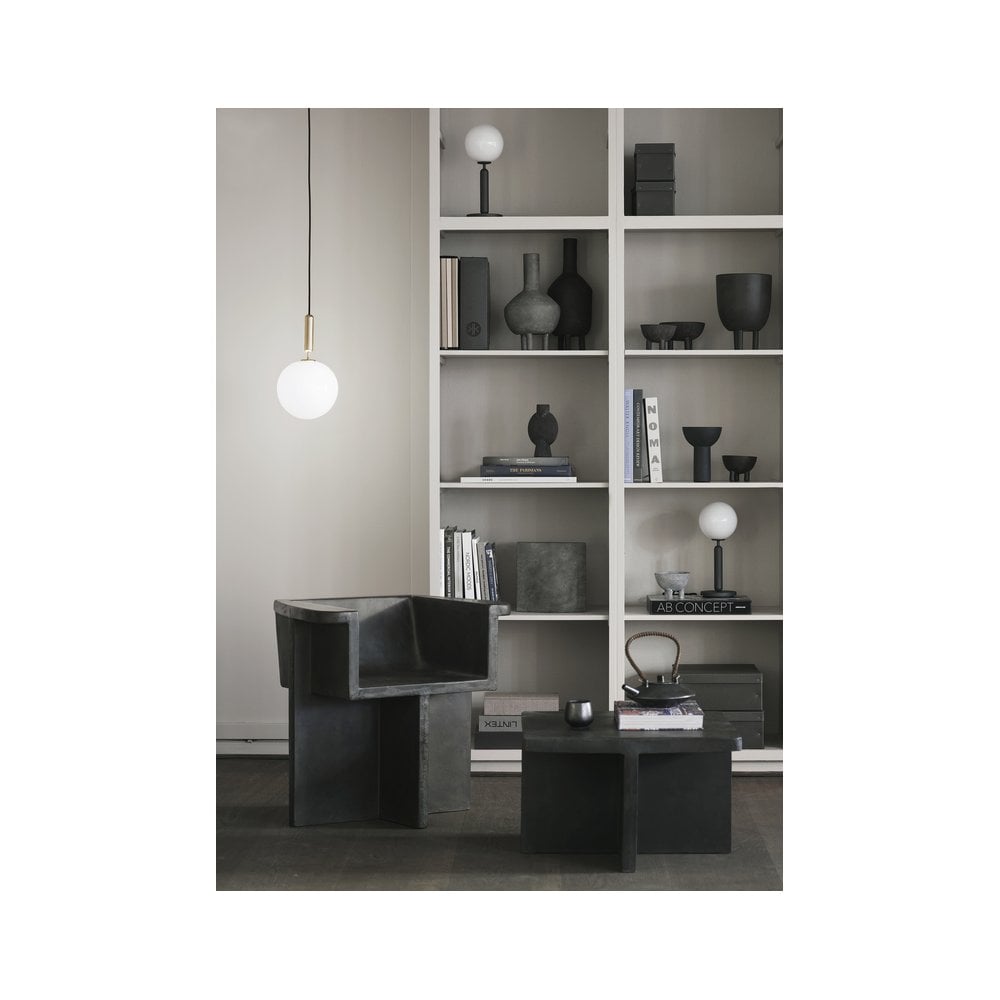 Nuura Miira Large 1 Light Pendant - Brass & Opal Glass