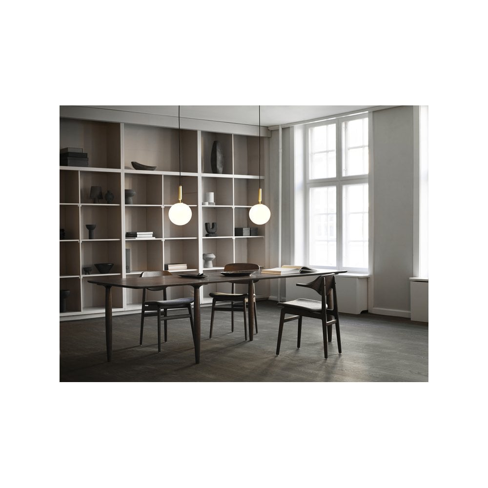 Nuura Miira Large 1 Light Pendant - Brass & Opal Glass