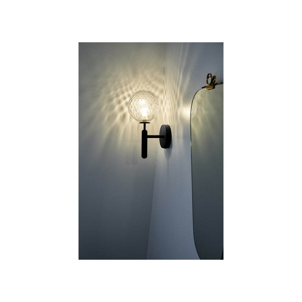 Nuura Miira Wall Light - Rock Grey & Optic Clear Glass