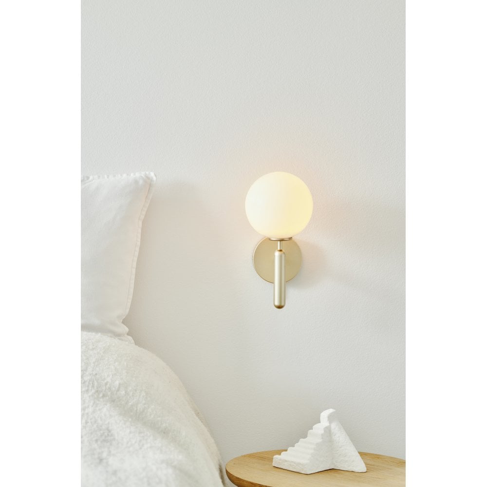 Nuura Miira Wall Light - Brass & Opal Glass