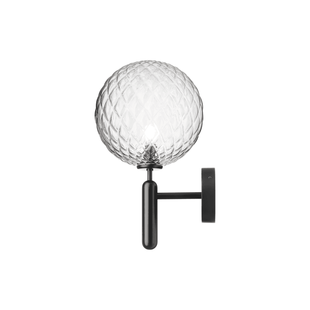 Nuura Miira Outdoor Wall Light - Black & Optic Clear Glass