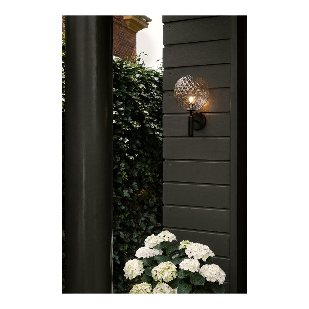 Nuura Miira Outdoor Wall Light - Black & Optic Clear Glass