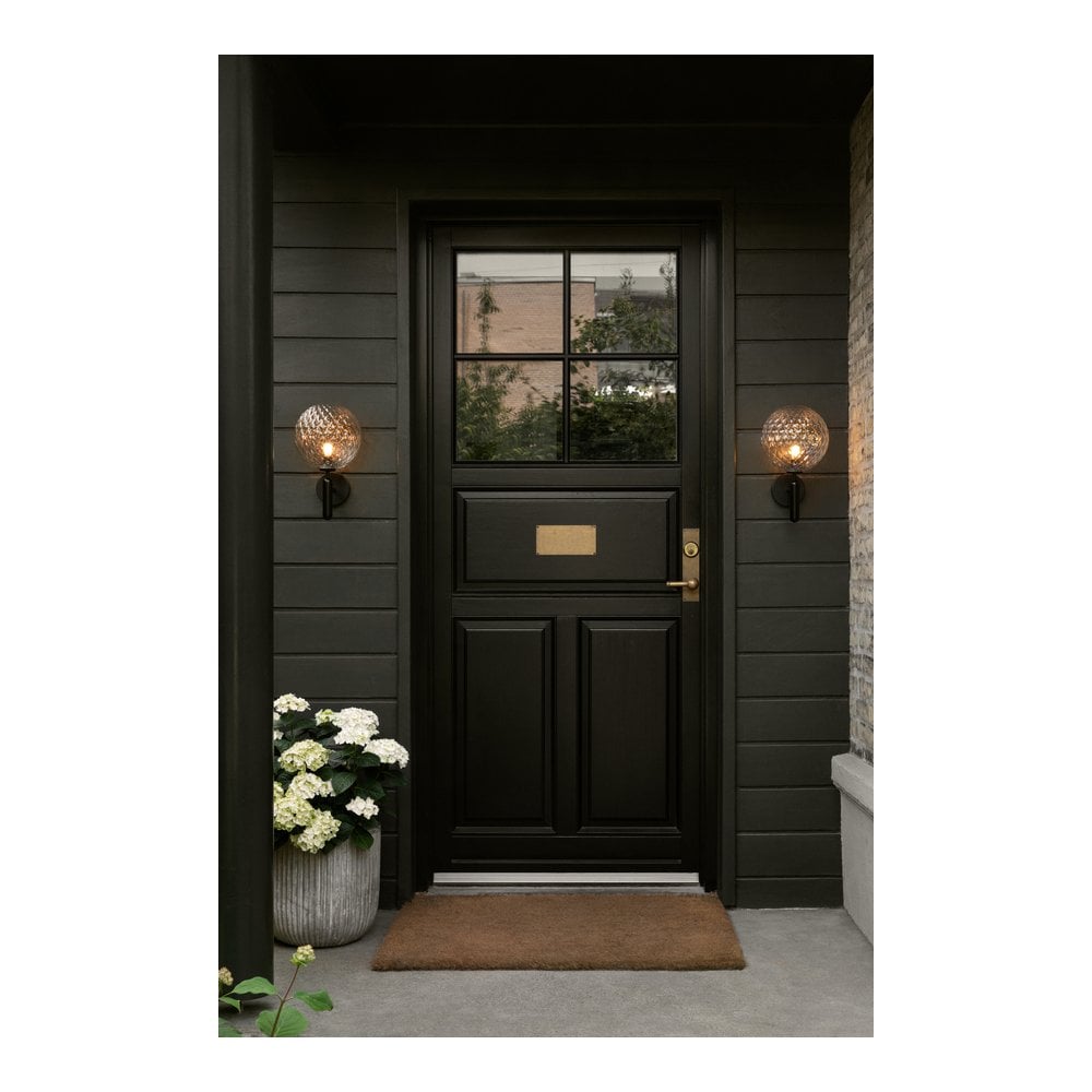 Nuura Miira Outdoor Wall Light - Black & Optic Clear Glass