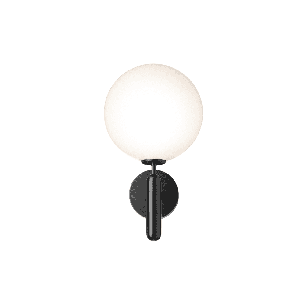 Nuura Miira Outdoor Wall Light - Black & Opal Glass