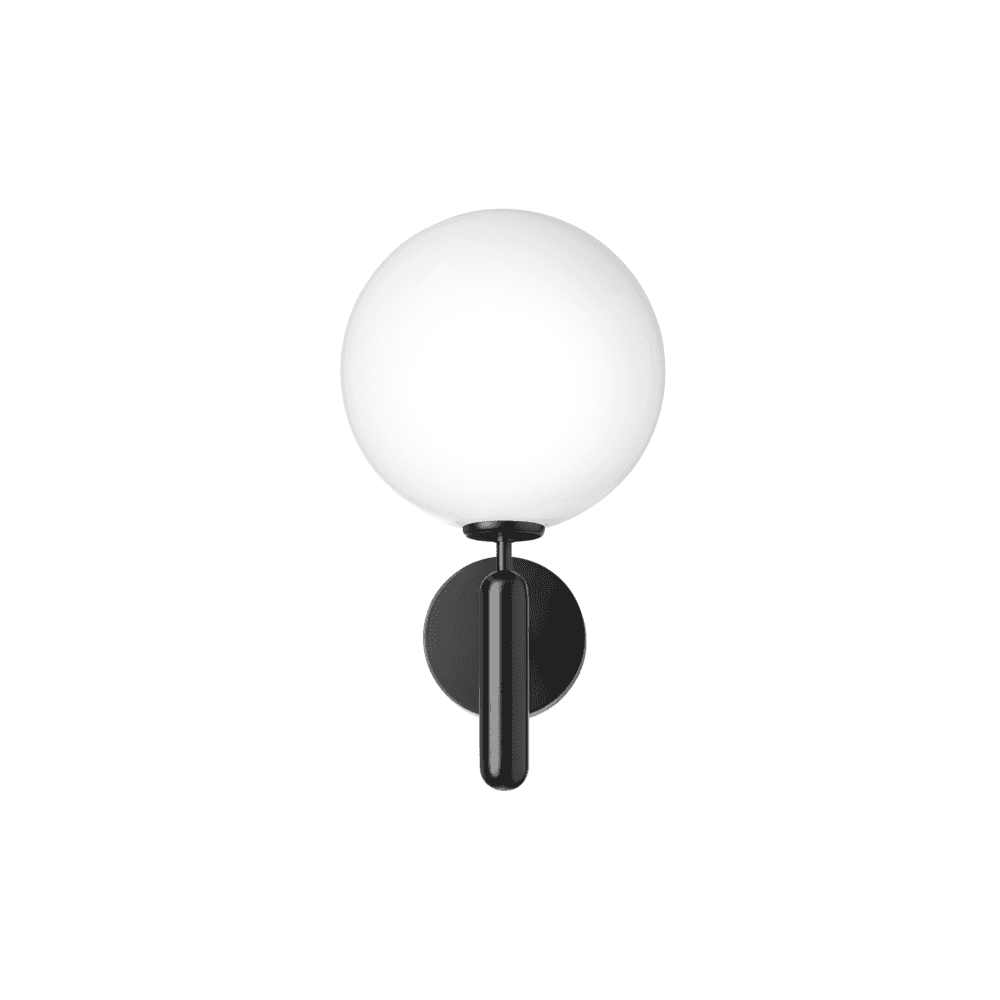 Nuura Miira Outdoor Wall Light - Black & Opal Glass