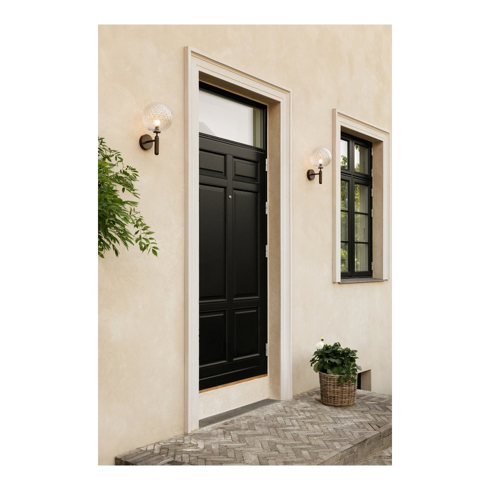 Nuura Miira Outdoor Wall Light - Dark Bronze & Optic Clear Glass
