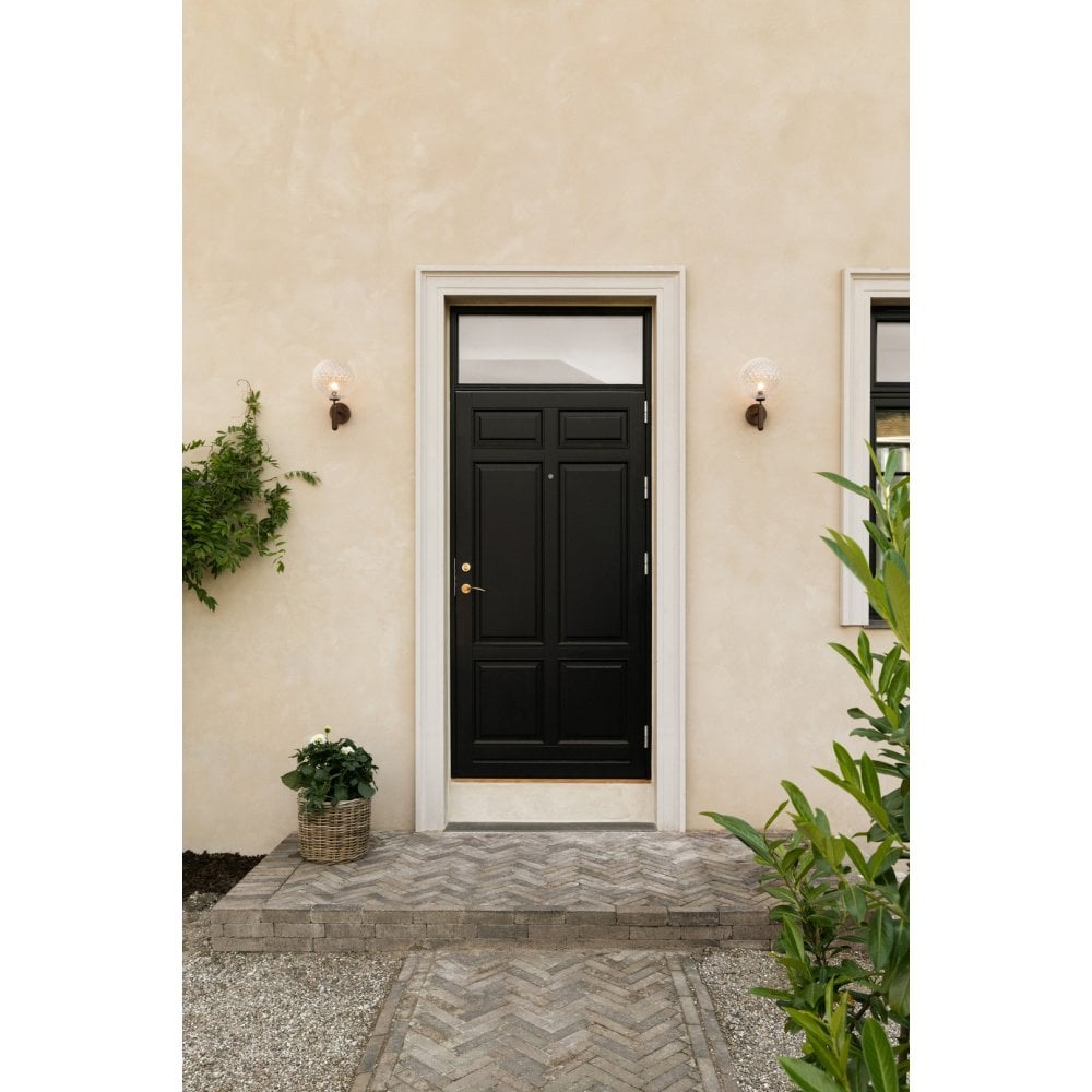 Nuura Miira Outdoor Wall Light - Dark Bronze & Optic Clear Glass