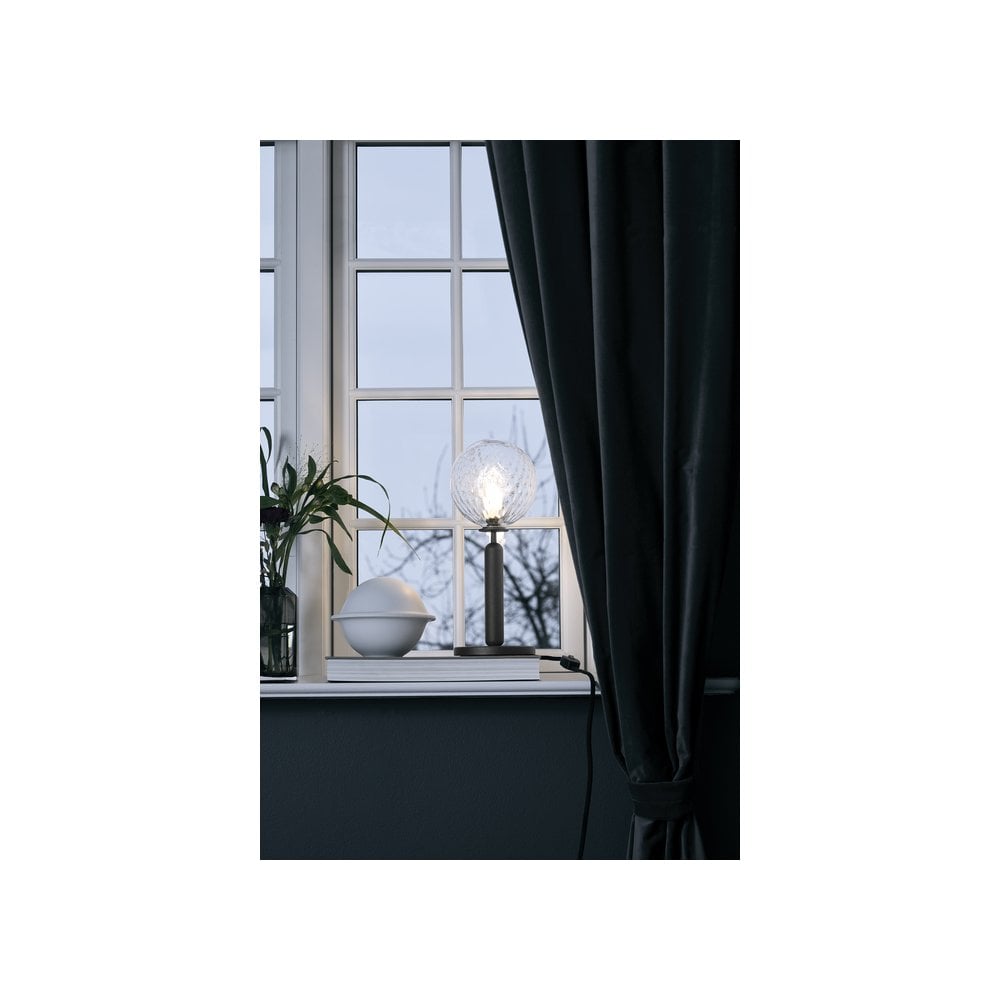Nuura Miira Table Lamp - Rock Grey & Optic Glass