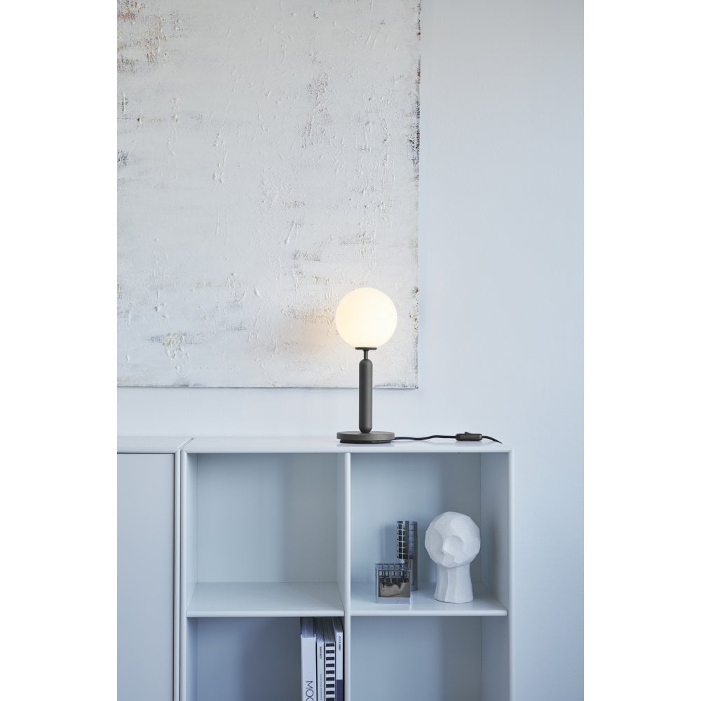 Nuura Miira Table Lamp - Rock Grey & Opal Glass
