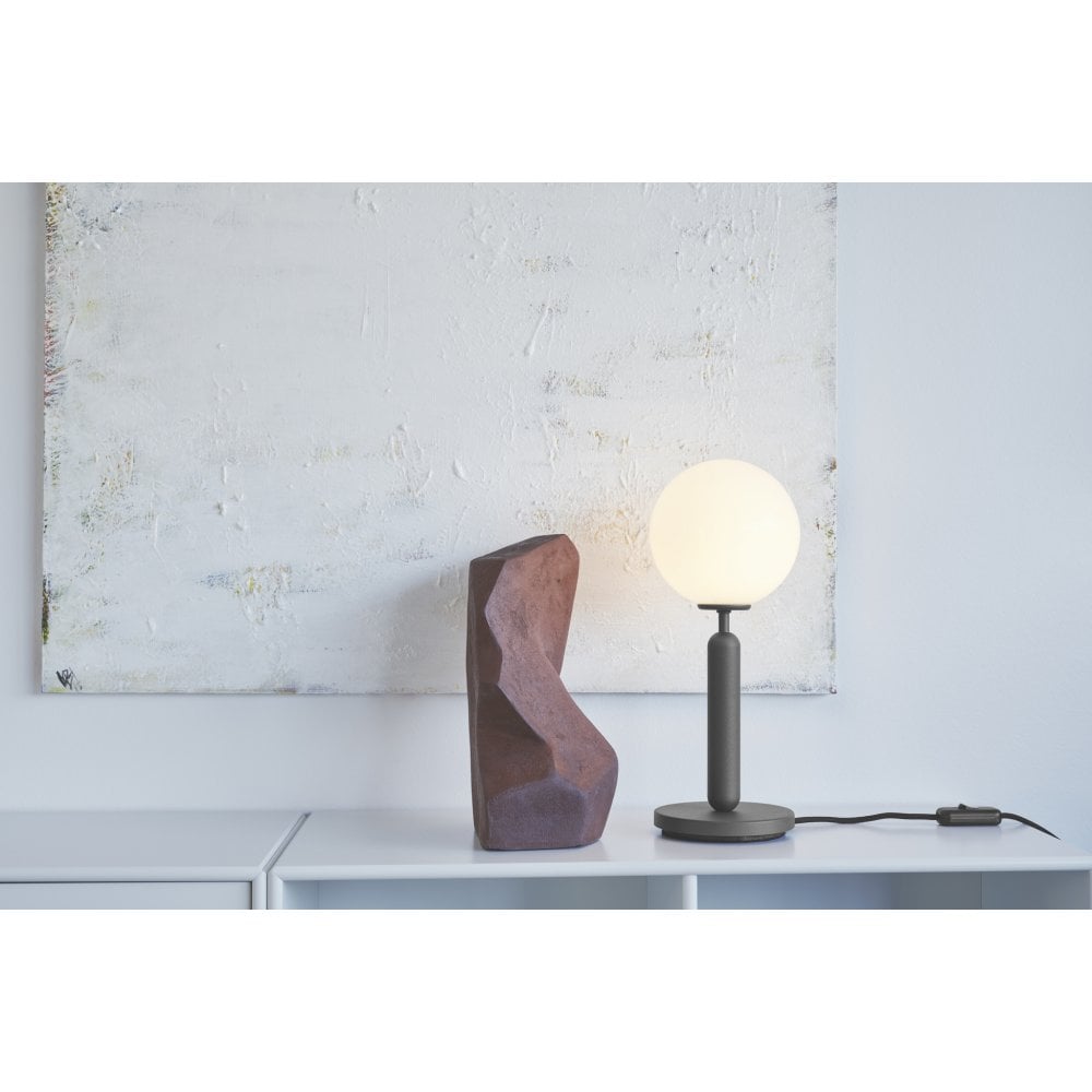 Nuura Miira Table Lamp - Rock Grey & Opal Glass
