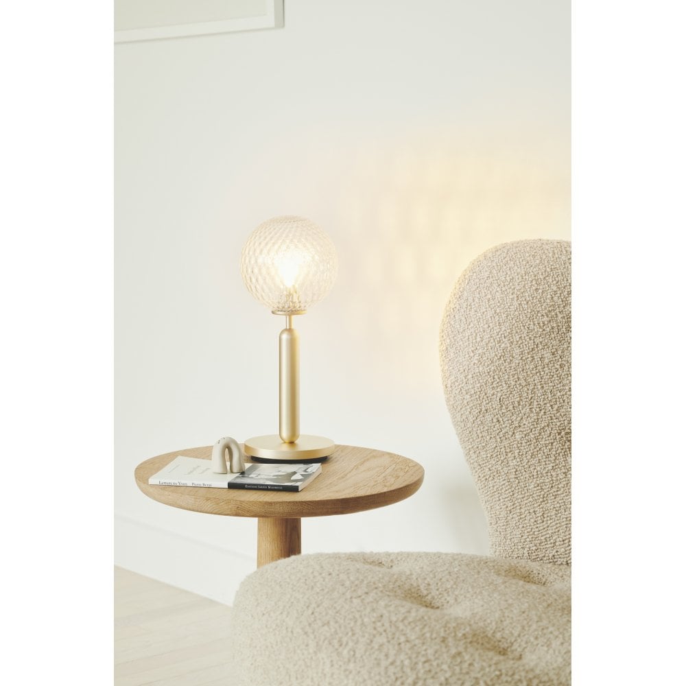 Nuura Miira Table Lamp - Brass & Optic Clear Glass